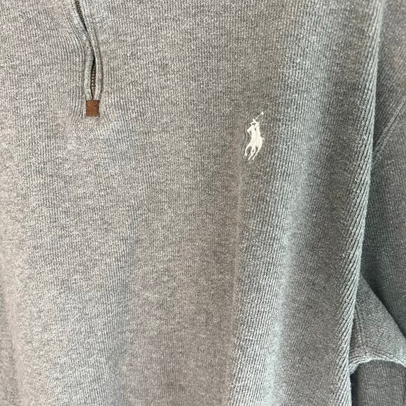 Polo Ralph Lauren 1/4 zip gray long sleeve men's pullover sweater Size XL - Picture 3 of 8